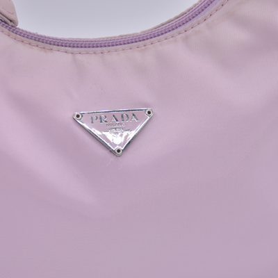 $1320 PRADA Tessuto Nylon Hobo Mini Pink Lilac 10021101