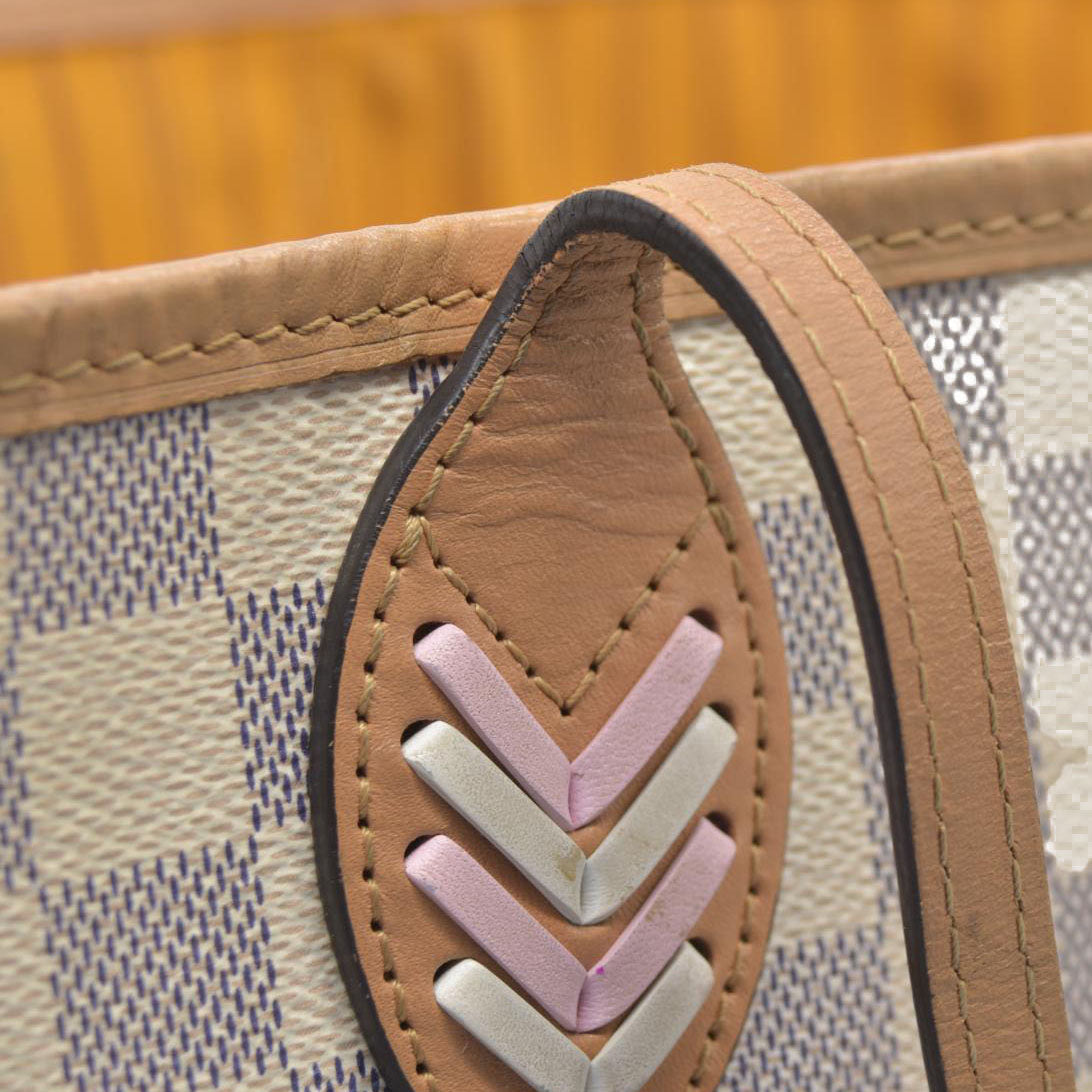 $2030 Louis Vuitton Damier Azur Braided Neverfull MM