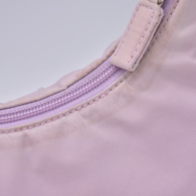 $1320 PRADA Tessuto Nylon Hobo Mini Pink Lilac 10021101
