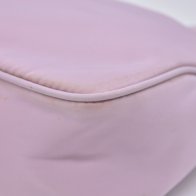 $1320 PRADA Tessuto Nylon Hobo Mini Pink Lilac 10021101