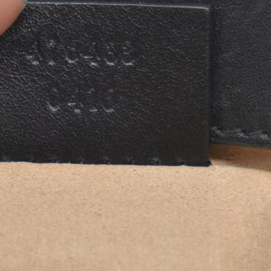 $1650 Gucci Calfskin Matelasse Super Mini GG Marmont Shoulder Bag Black CONSIGNMENT