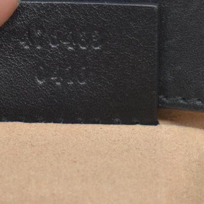 $1650 Gucci Calfskin Matelasse Super Mini GG Marmont Shoulder Bag Black CONSIGNMENT