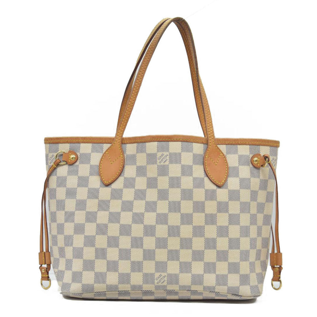 $2160 Louis Vuitton Damier Azur Neverfull PM Tote Bag Handbag VI3178 CONSIGNMENT