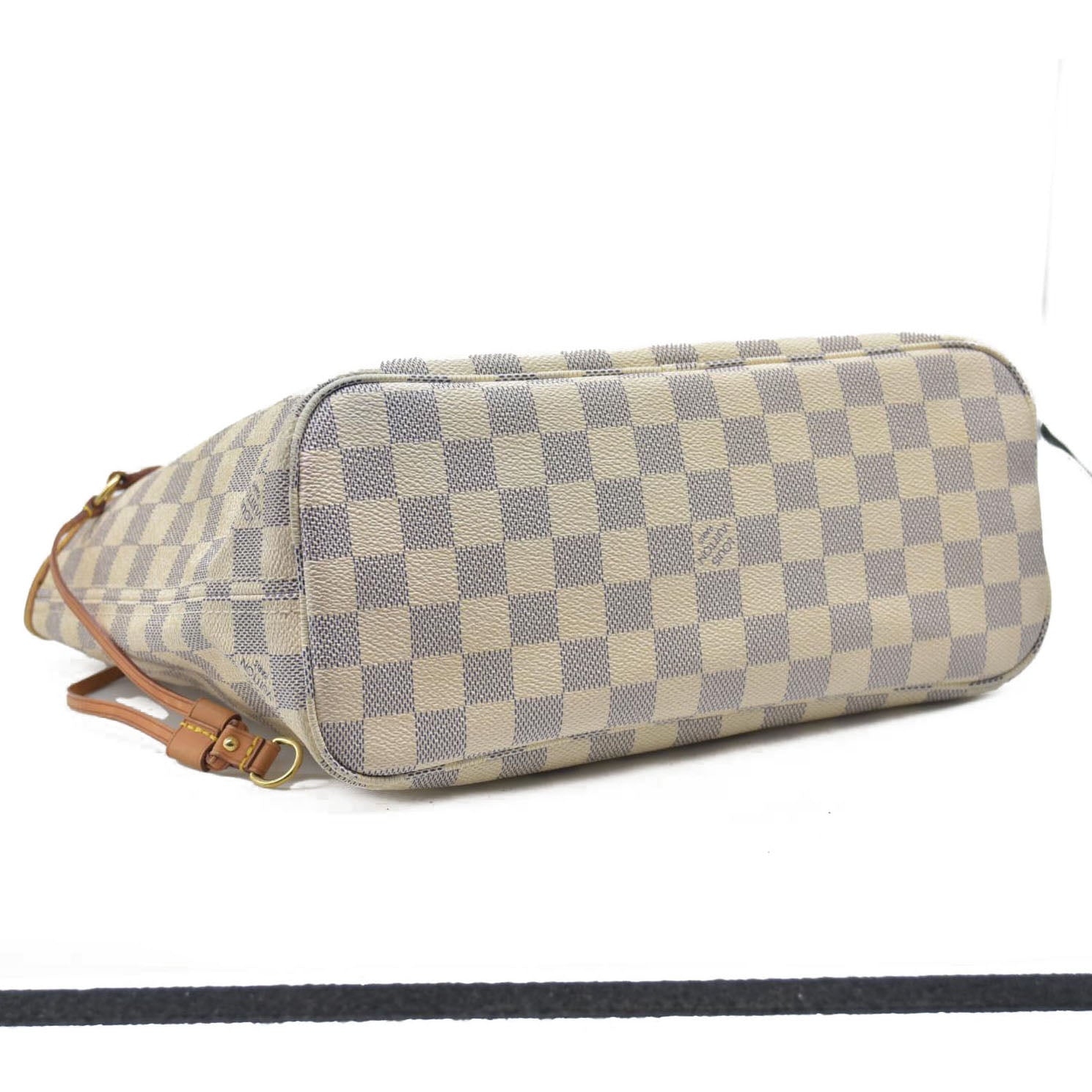 $2160 Louis Vuitton Damier Azur Neverfull PM Tote Bag Handbag VI3178 CONSIGNMENT