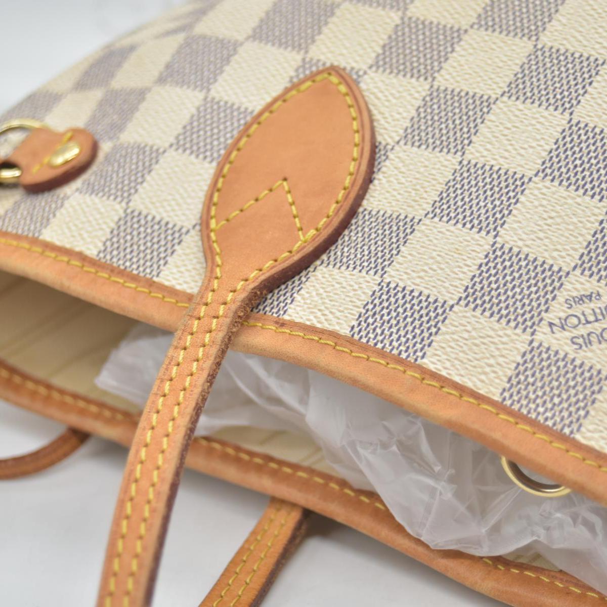 $2160 Louis Vuitton Damier Azur Neverfull PM Tote Bag Handbag VI3178 CONSIGNMENT
