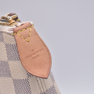 $1620 2017 Louis Vuitton Damier Azur Iena MM Rose Ballerine MI3117 10021161