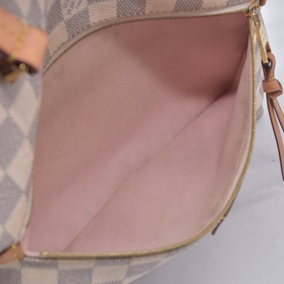$1620 2017 Louis Vuitton Damier Azur Iena MM Rose Ballerine MI3117 10021161