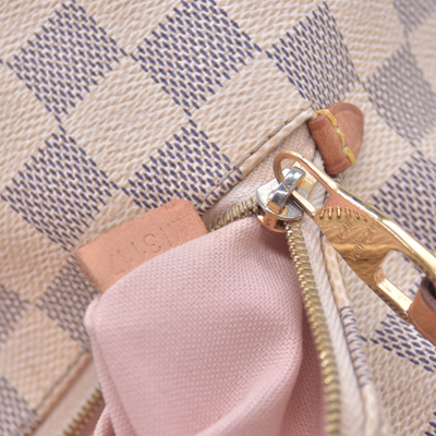 $1620 2017 Louis Vuitton Damier Azur Iena MM Rose Ballerine MI3117 10021161
