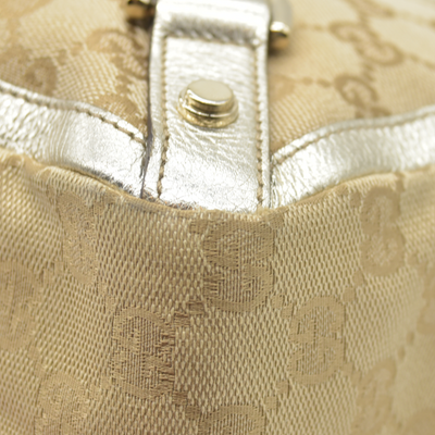 Gucci Monogram Large Abbey Tote Metallic Gold
