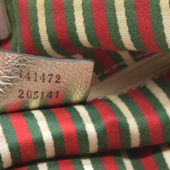 Gucci Monogram Large Abbey Tote Metallic Gold