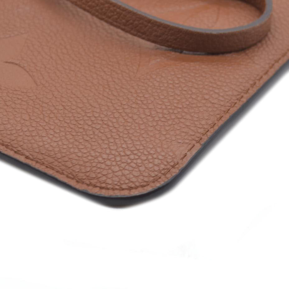 $2940 Louis Vuitton  Empreinte Monogram Giant Neverfull MM Pochette Cognac