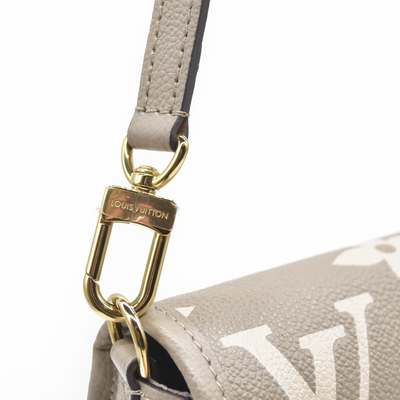 $3050 LOUIS VUITTON Empreinte Giant Monogram Diane Tourterelle Creme RFID