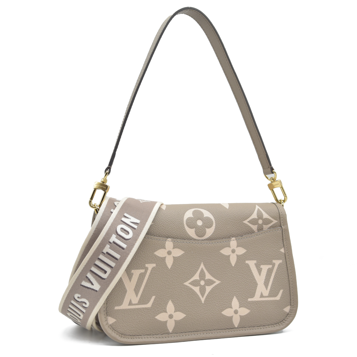 $3050 LOUIS VUITTON Empreinte Giant Monogram Diane Tourterelle Creme RFID