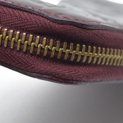 AUCTION $1030 Louis Vuitton  Vernis Zippy Wallet Rouge Fauviste SP2130