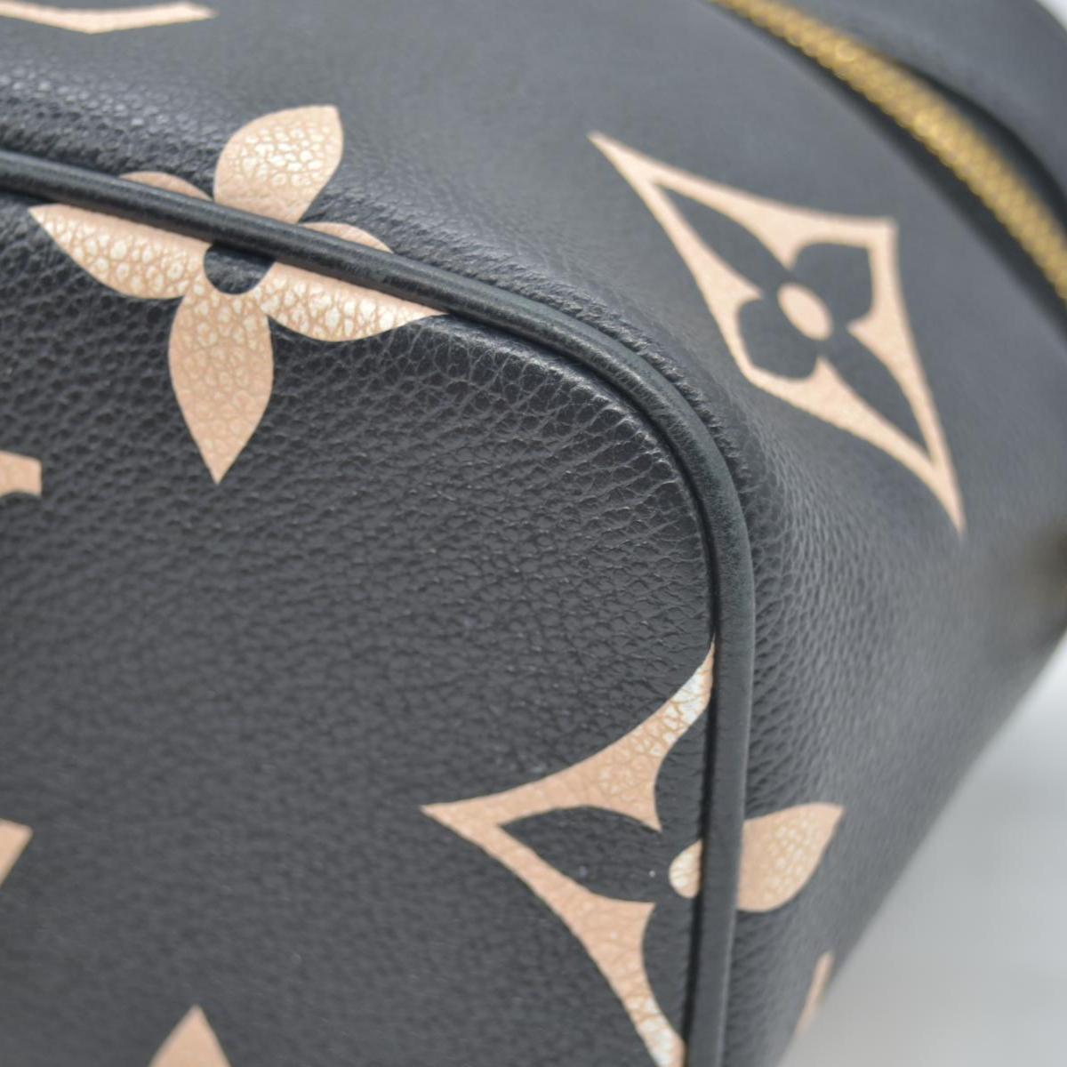 $3250 2021 Louis Vuitton Empreinte Monogram Giant Vanity PM Black Beige FP1201