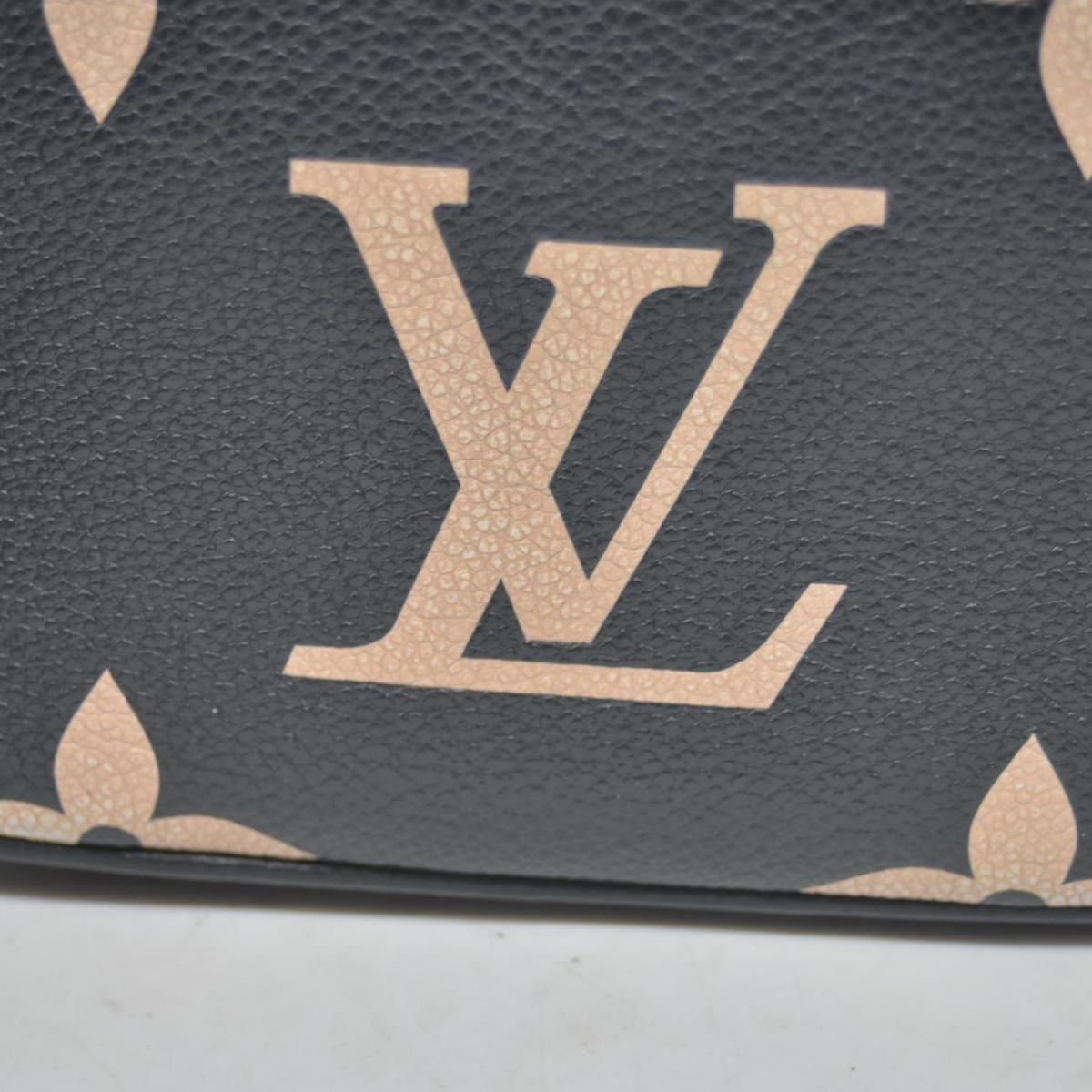 $3250 2021 Louis Vuitton Empreinte Monogram Giant Vanity PM Black Beige FP1201