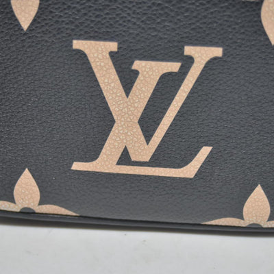 $3250 2021 Louis Vuitton Empreinte Monogram Giant Vanity PM Black Beige FP1201