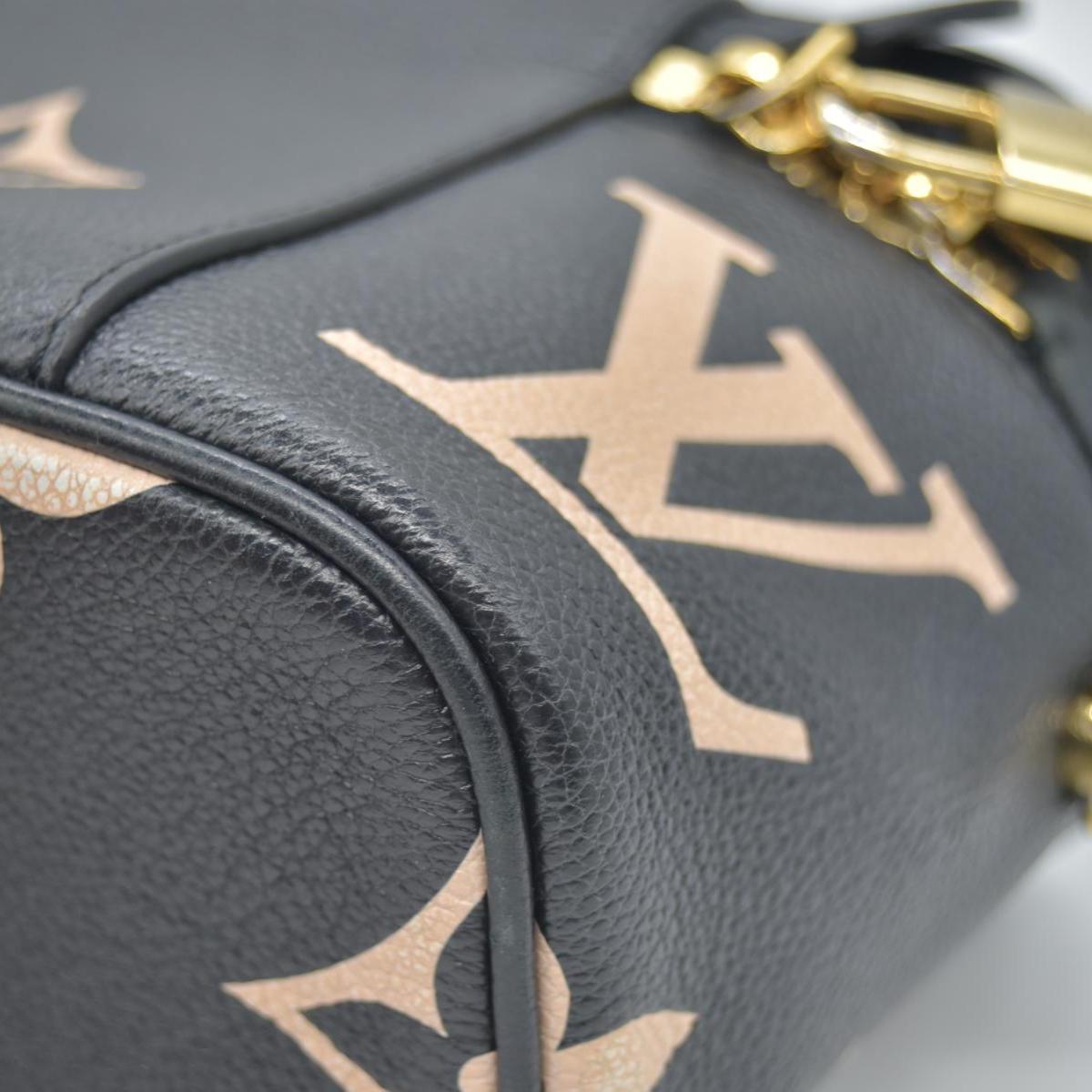 $3250 2021 Louis Vuitton Empreinte Monogram Giant Vanity PM Black Beige FP1201