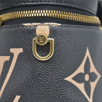 $3250 2021 Louis Vuitton Empreinte Monogram Giant Vanity PM Black Beige FP1201