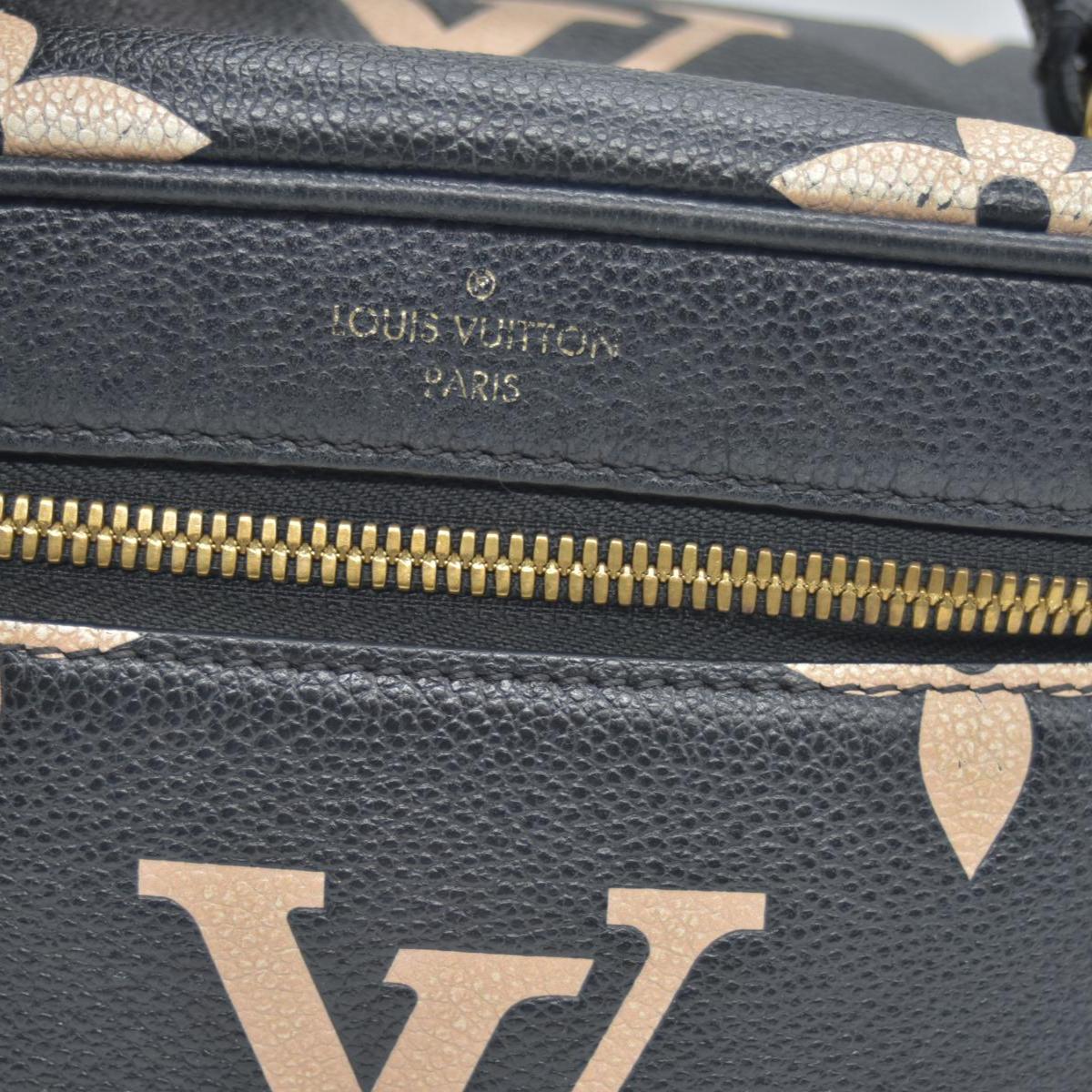 $3250 2021 Louis Vuitton Empreinte Monogram Giant Vanity PM Black Beige FP1201