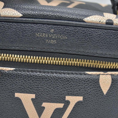 $3250 2021 Louis Vuitton Empreinte Monogram Giant Vanity PM Black Beige FP1201