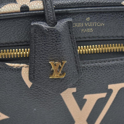 $3250 2021 Louis Vuitton Empreinte Monogram Giant Vanity PM Black Beige FP1201