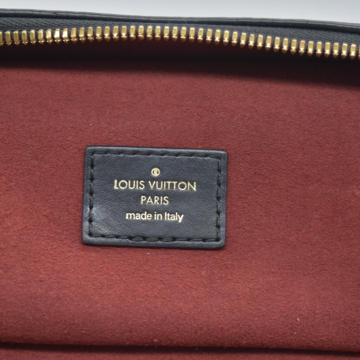 $3250 2021 Louis Vuitton Empreinte Monogram Giant Vanity PM Black Beige FP1201