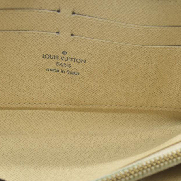 AUCTION $915 Louis Vuitton Damier Azur Zippy Zip Around Long Wallet Purse White CA1132