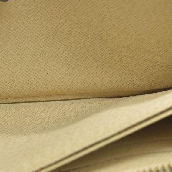 AUCTION $915 Louis Vuitton Damier Azur Zippy Zip Around Long Wallet Purse White CA1132