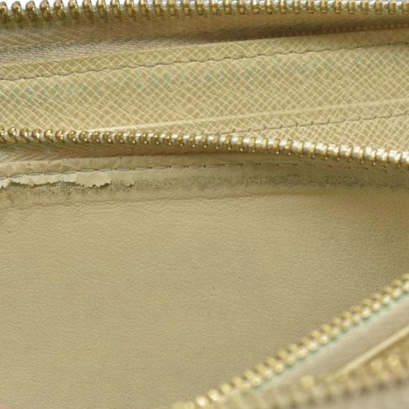 AUCTION $915 Louis Vuitton Damier Azur Zippy Zip Around Long Wallet Purse White CA1132