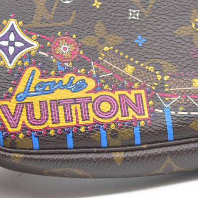 Louis Vuitton  Monogram 2020 Christmas Animation Roller Coaster Mini Pochette Accessories Pivoine