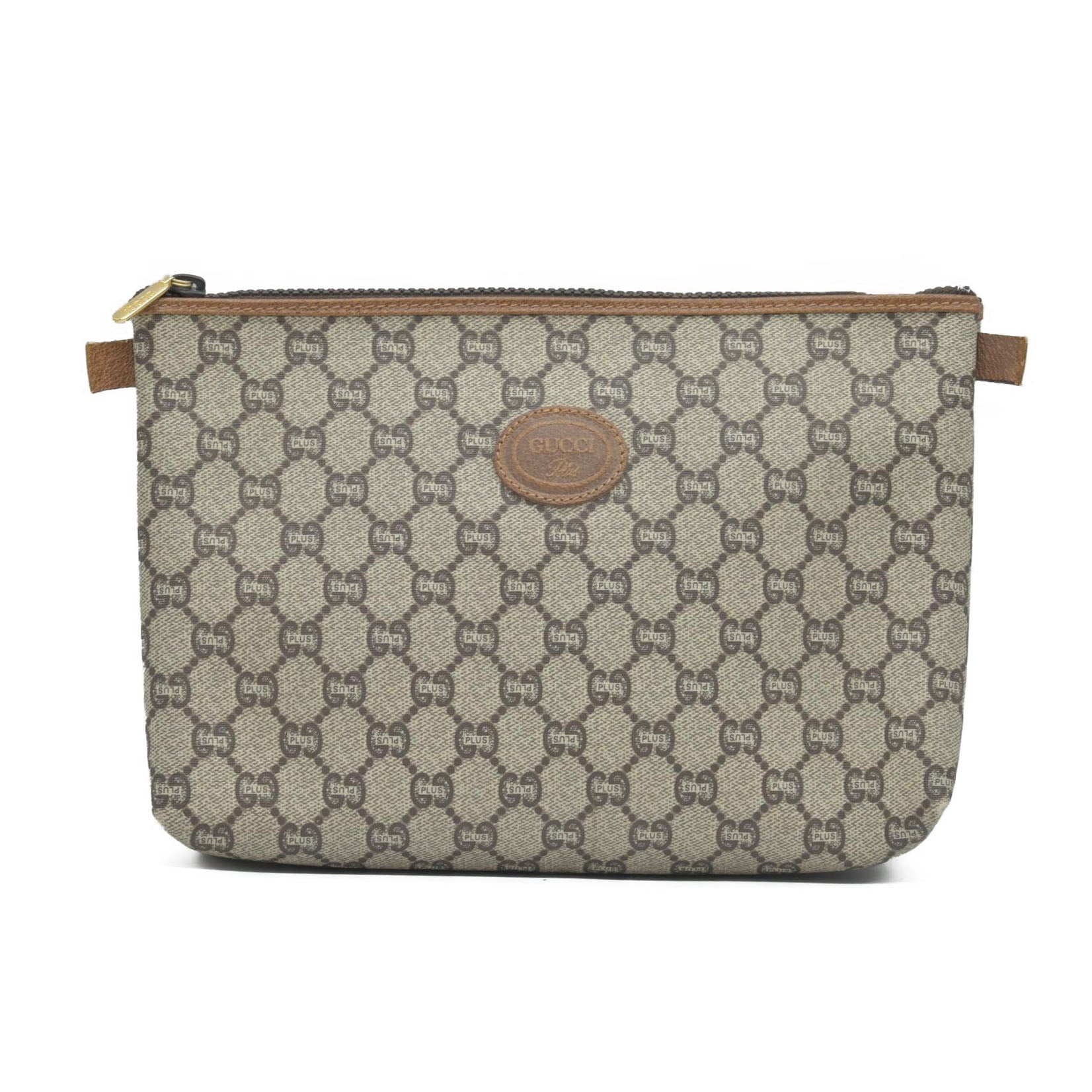 Gucci GG Gucci Plus PVC Leather Pouch Clutch Bag