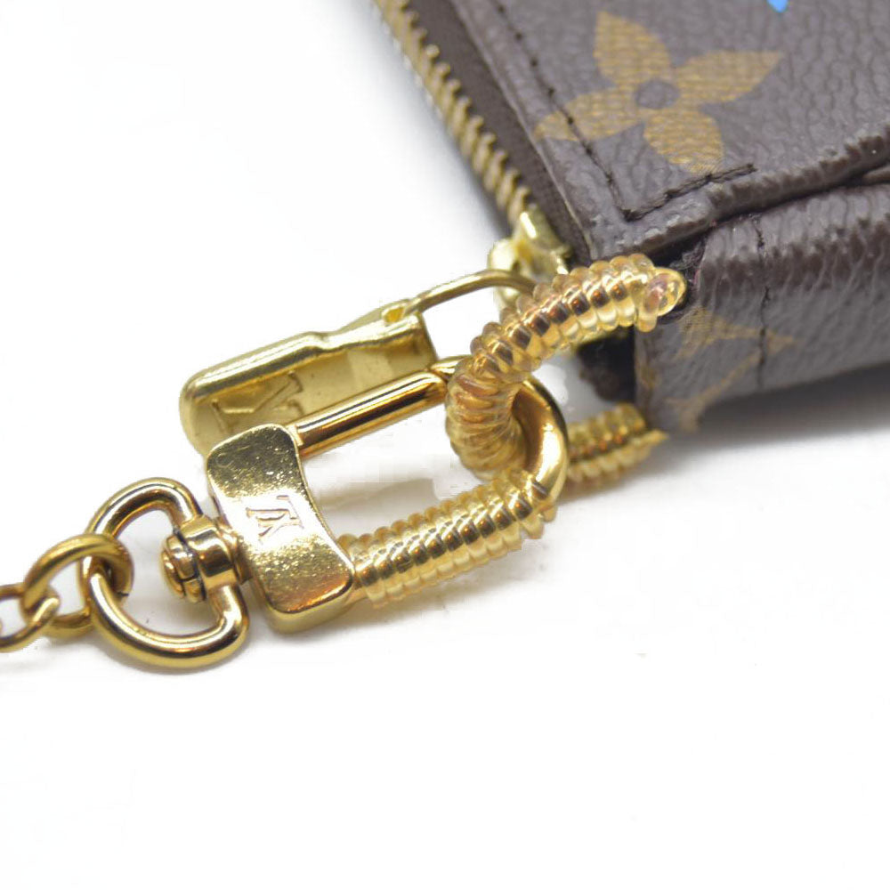 Louis Vuitton  Monogram 2020 Christmas Animation Roller Coaster Mini Pochette Accessories Pivoine