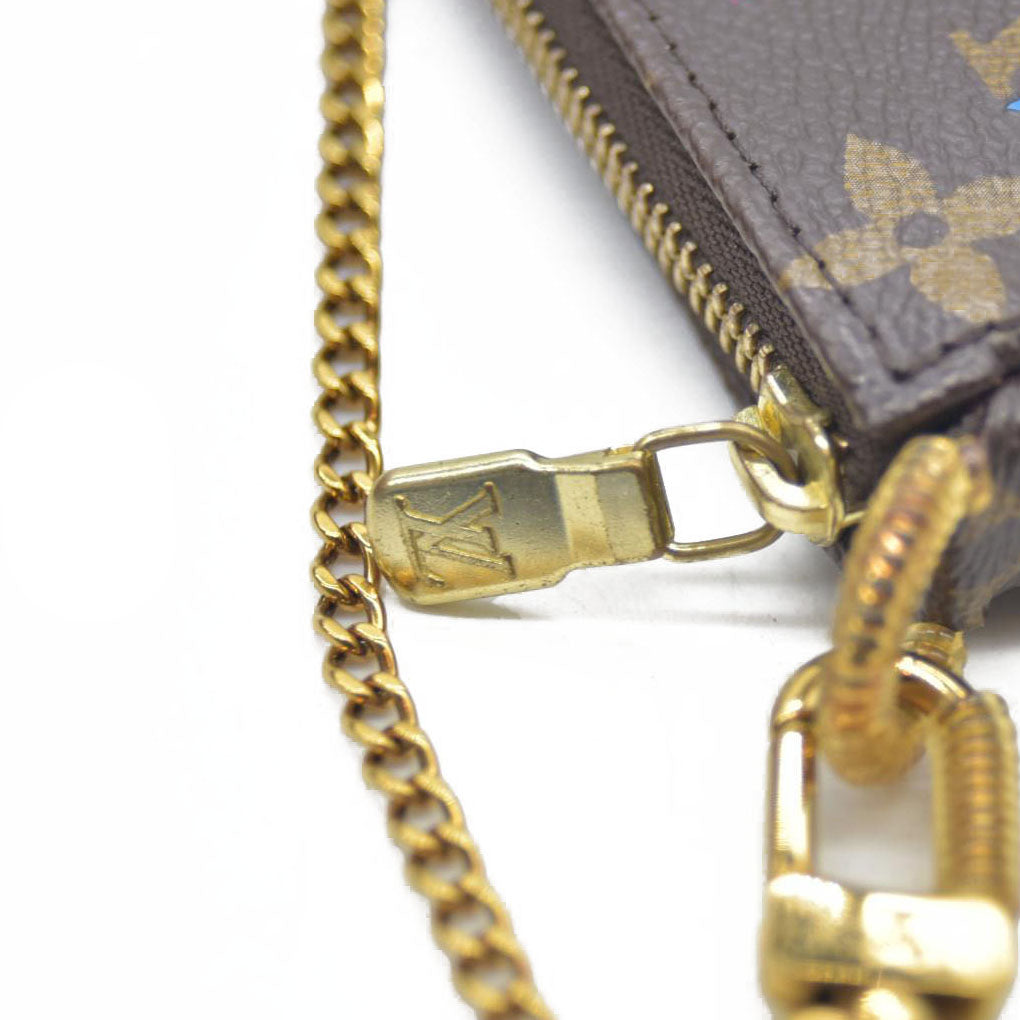 Louis Vuitton  Monogram 2020 Christmas Animation Roller Coaster Mini Pochette Accessories Pivoine