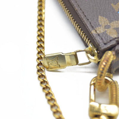 Louis Vuitton  Monogram 2020 Christmas Animation Roller Coaster Mini Pochette Accessories Pivoine