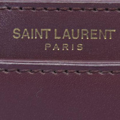$2550 Saint Laurent Smooth Calfskin Monogram Cassandra Clasp Bag Burgundy