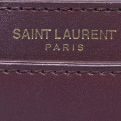 $2550 Saint Laurent Smooth Calfskin Monogram Cassandra Clasp Bag Burgundy