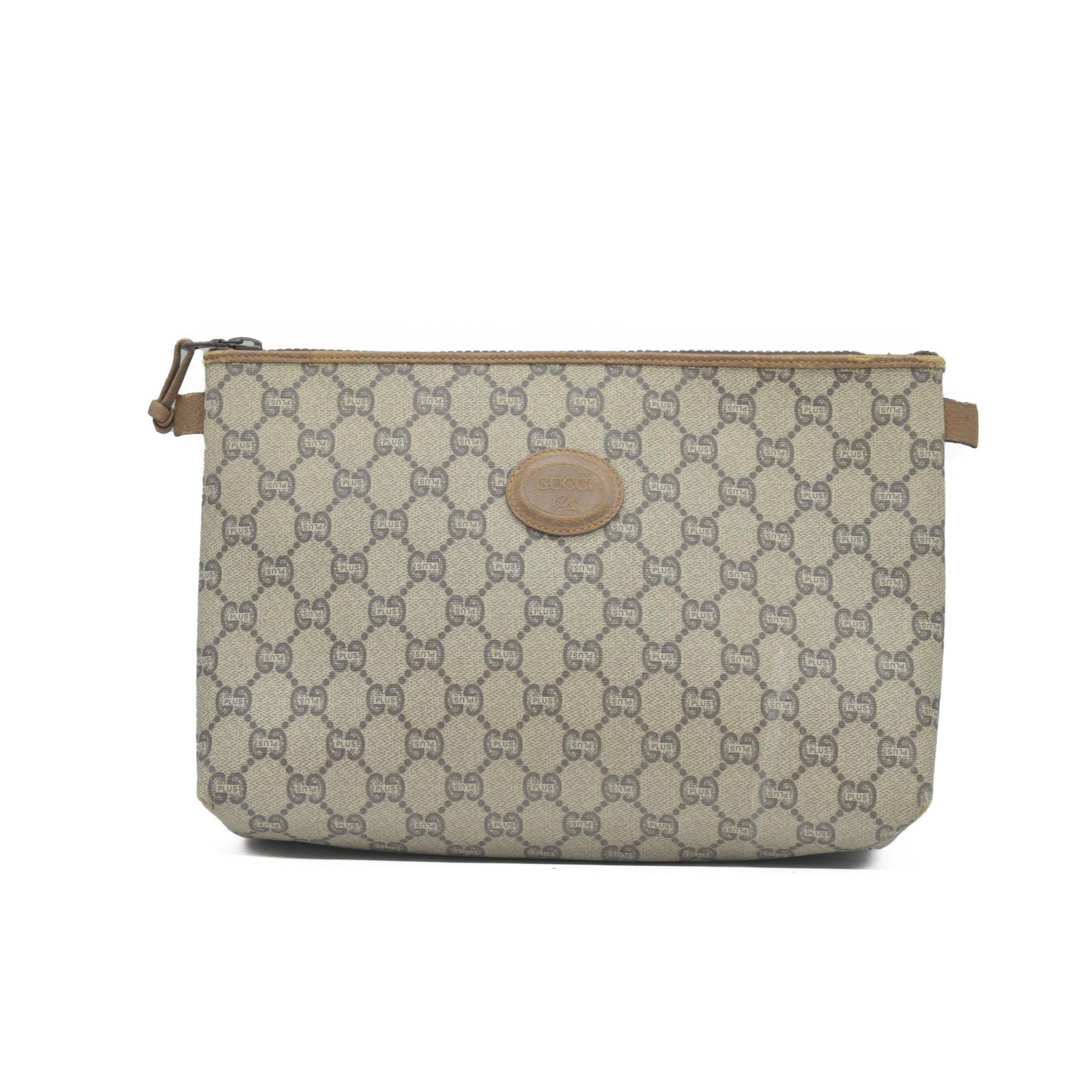 Gucci GG Gucci Plus PVC Leather Pouch Clutch Bag