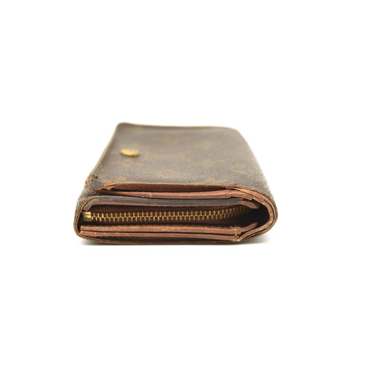 USED Louis Vuitton Monogram Porte-Monnaie Tresor Wallet