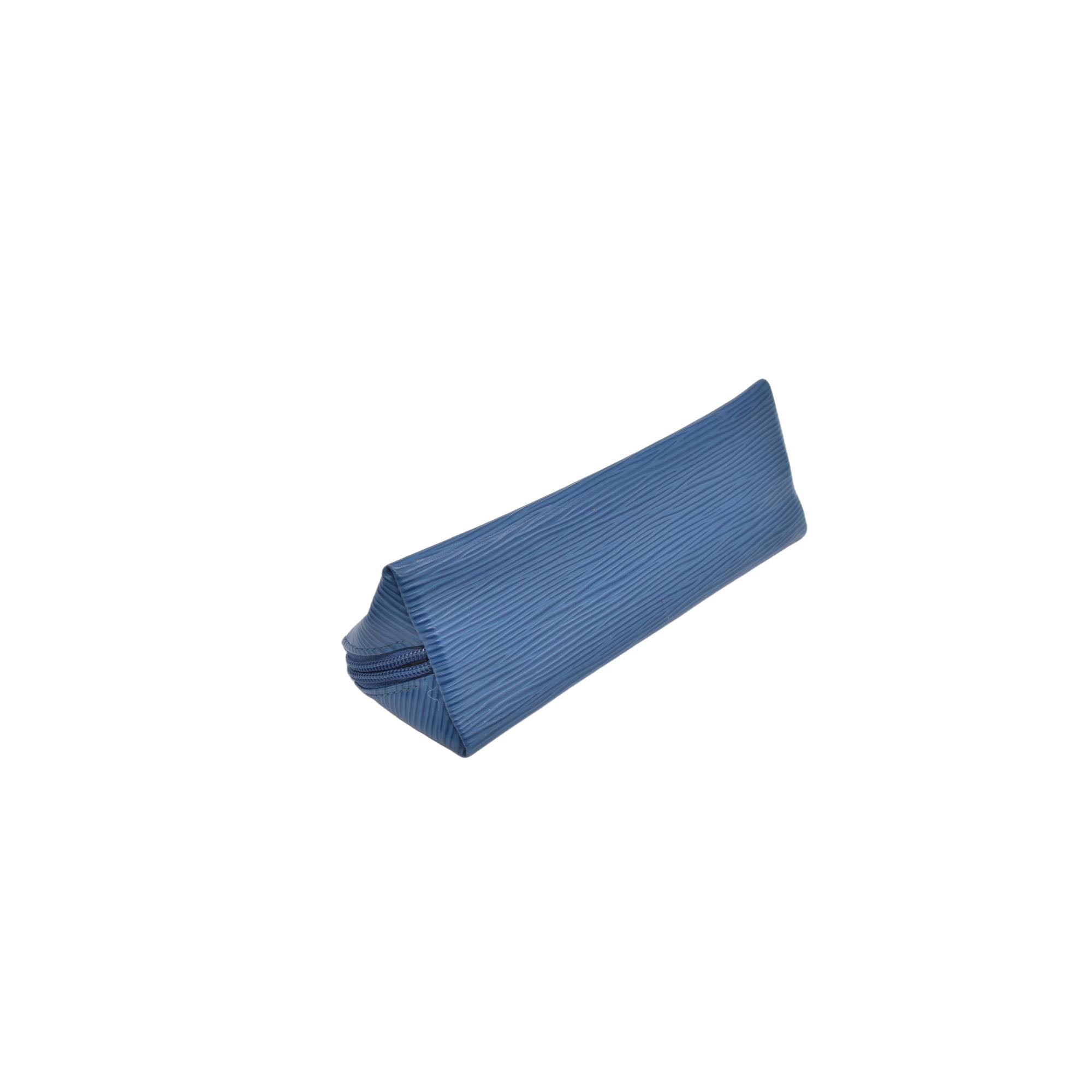 $470 Louis Vuitton Epi Trousse Crayons Pencil Blue CONSIGNMENT 10021126
