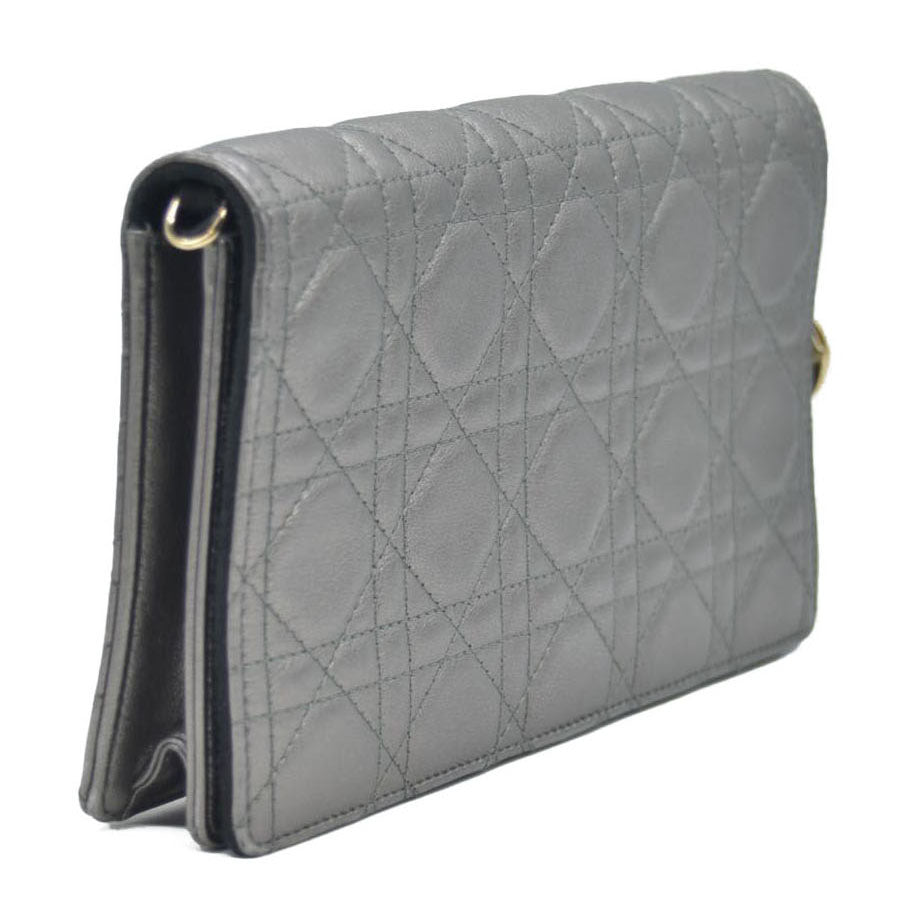 $2400 Christian Dior Cannage Lady Convertible Clutch 10020448