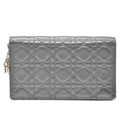 $2400 Christian Dior Cannage Lady Convertible Clutch 10020448