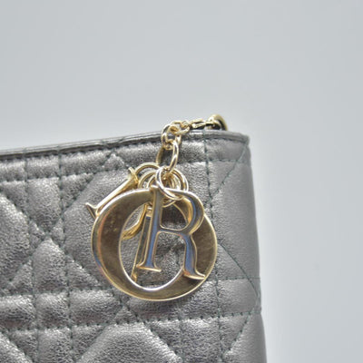 $2400 Christian Dior Cannage Lady Convertible Clutch 10020448