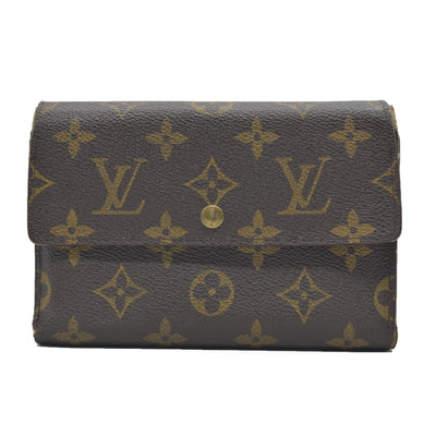 $550 CONSIGNMENT Louis Vuitton Monogram Canvas Porte Tresor Etui Papier Wallet SP0927 CONSIGNMENT
