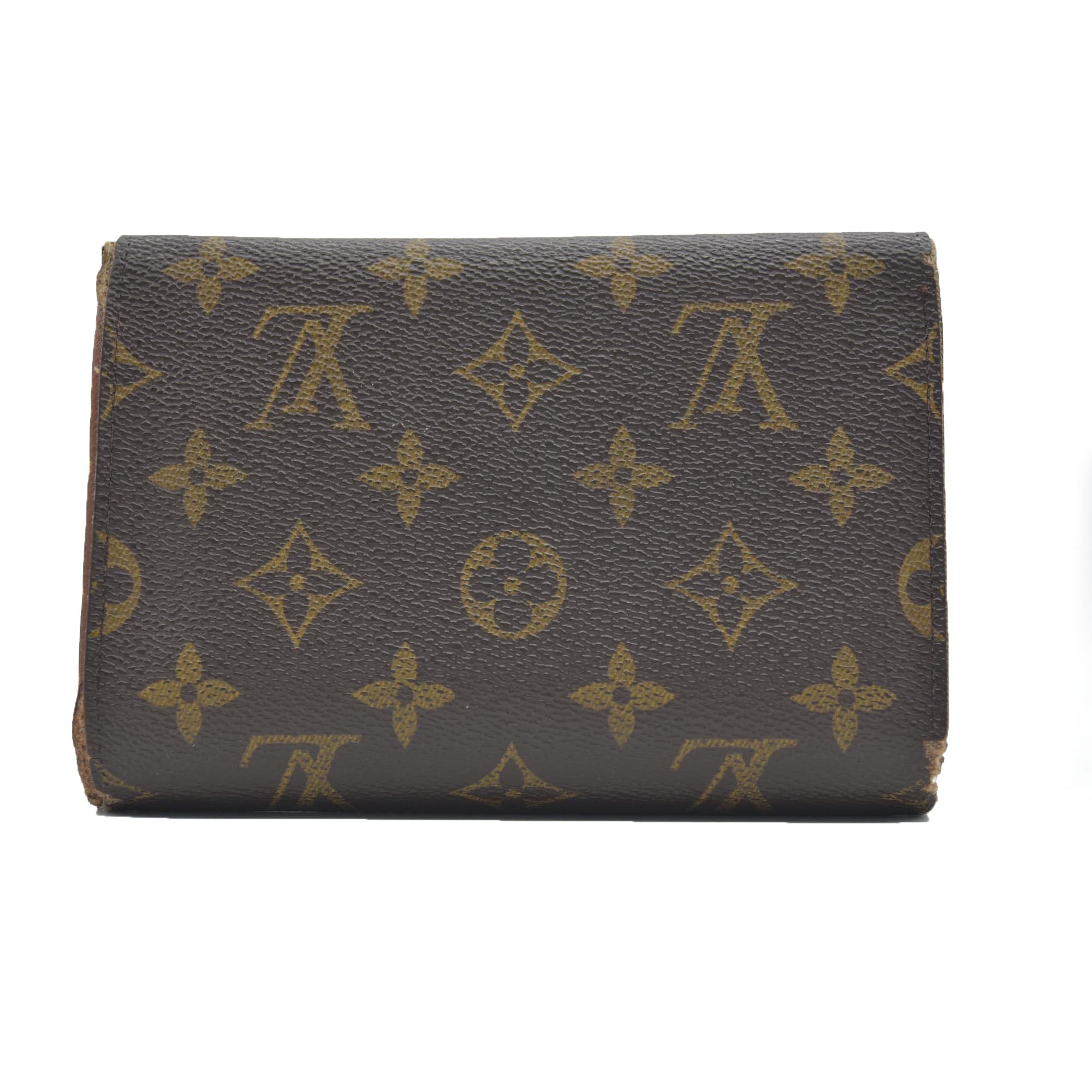 $550 CONSIGNMENT Louis Vuitton Monogram Canvas Porte Tresor Etui Papier Wallet SP0927 CONSIGNMENT
