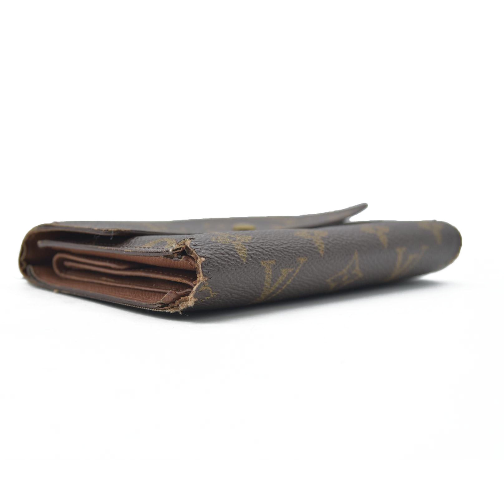 $550 CONSIGNMENT Louis Vuitton Monogram Canvas Porte Tresor Etui Papier Wallet SP0927 CONSIGNMENT