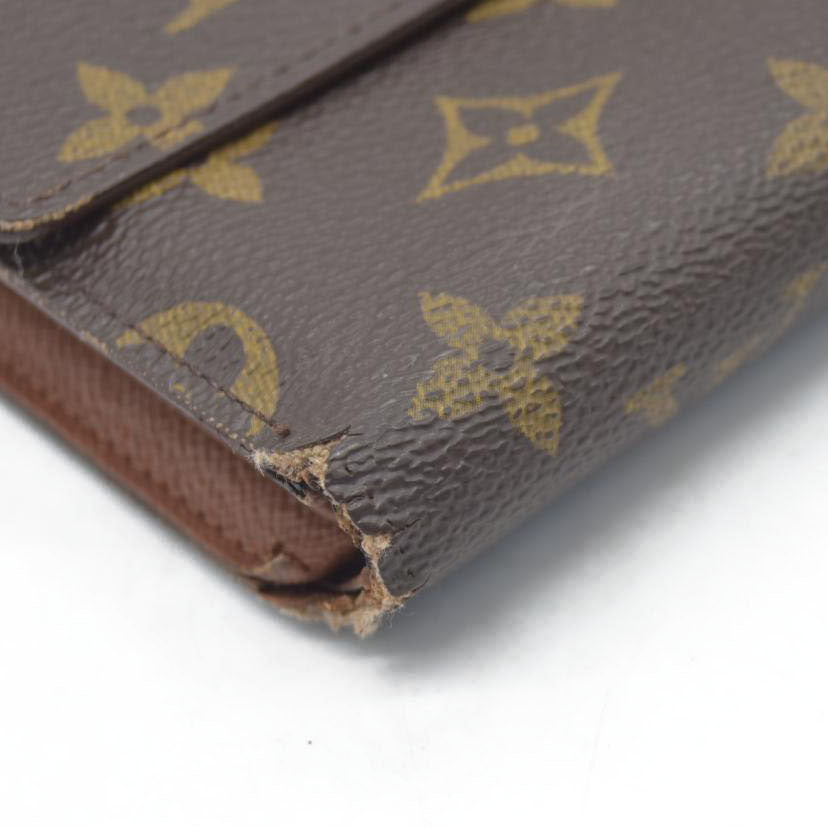 $550 CONSIGNMENT Louis Vuitton Monogram Canvas Porte Tresor Etui Papier Wallet SP0927 CONSIGNMENT