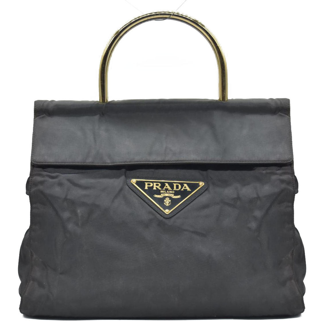 $1250 Prada  Tessuto Nylon Top Handle Bag Vintage