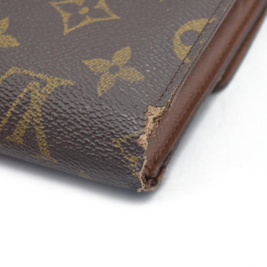 $550 CONSIGNMENT Louis Vuitton Monogram Canvas Porte Tresor Etui Papier Wallet SP0927 CONSIGNMENT