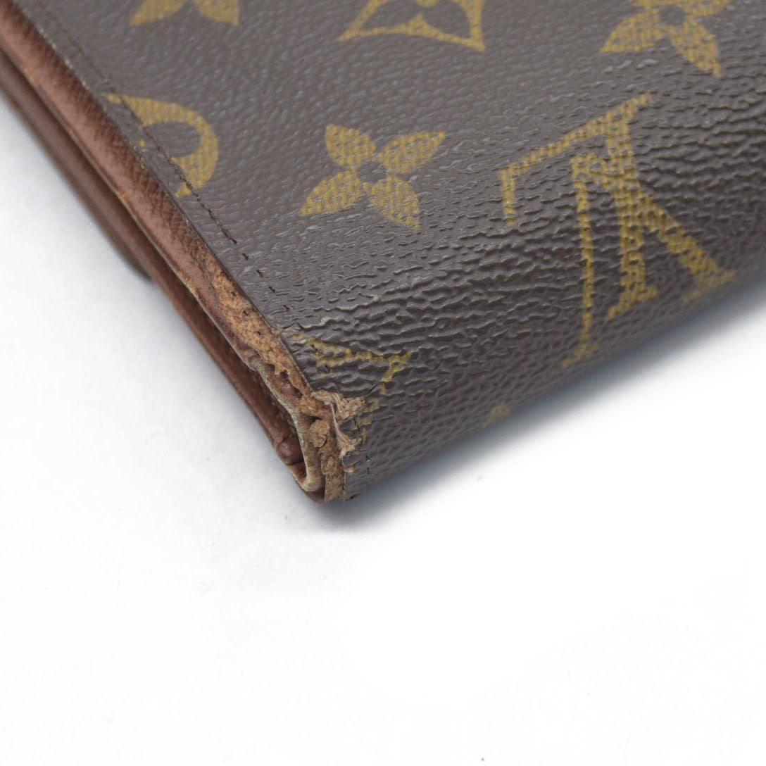 $550 CONSIGNMENT Louis Vuitton Monogram Canvas Porte Tresor Etui Papier Wallet SP0927 CONSIGNMENT
